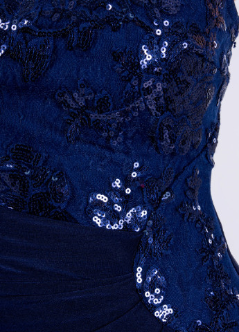 Темно-синее вечернее платье на одно плечо Lipsy однотонное