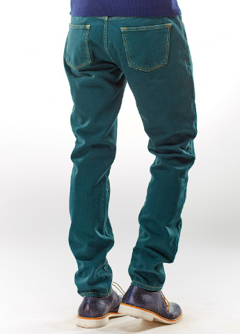 Зеленые демисезонные зауженные джинсы Primo Emporio