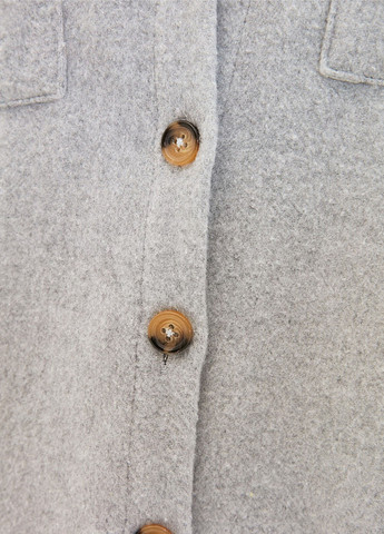 Сіре демісезонне Пальто однобортне Trendyol