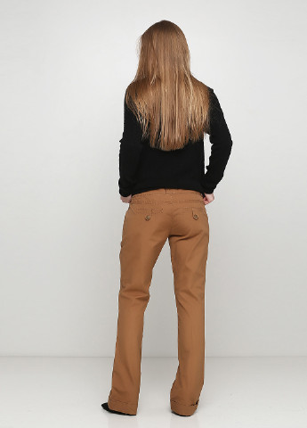 Коричневые кэжуал демисезонные прямые брюки Vero Moda