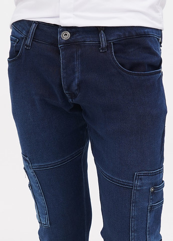 Темно-синие демисезонные джоггеры, карго, укороченные джинсы 2Y