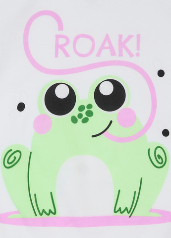 Біла демісезонна піжама (футболка, шорти) Garnamama