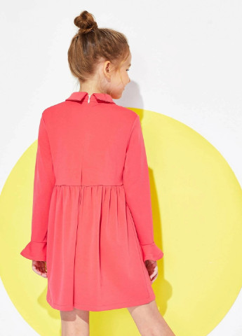 Розовое платье с принтом на молнии сзади SHEIN (253780284)