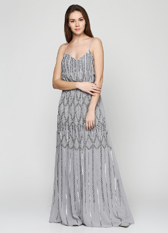 Сіра вечірня плаття, сукня Lace & Beads однотонна