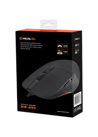 Мышка RM-295 USB Black Real-El (252633422)