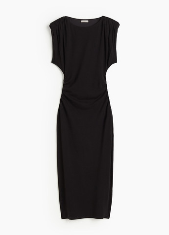 Черное кэжуал платье силуэтная H&M однотонное