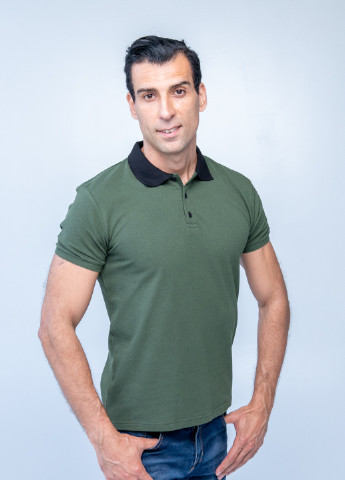 Оливковая (хаки) футболка-футболка поло мужская для мужчин TvoePolo