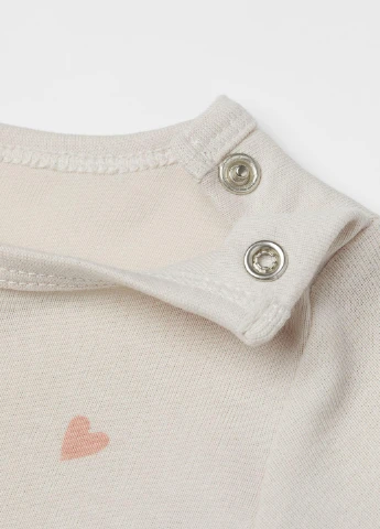 Боді,молочний в візерунки, H&M Basic (255192996)