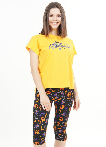 Желтая всесезон комплект (футболка, бриджи) футболка + бриджи Vienetta