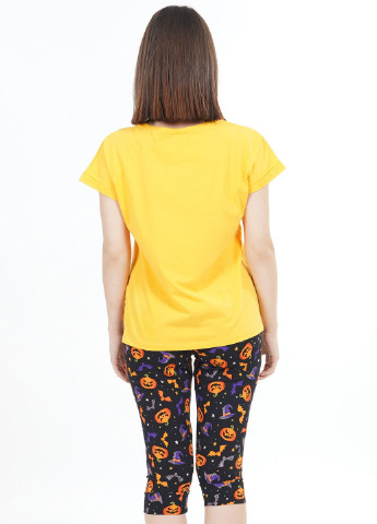 Желтая всесезон комплект (футболка, бриджи) футболка + бриджи Vienetta