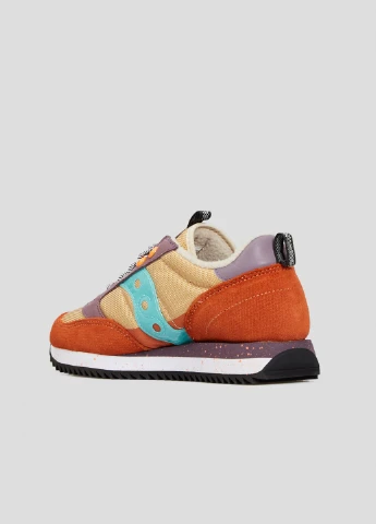 Коричневые всесезонные комбинированные кроссовки jazz peak Saucony
