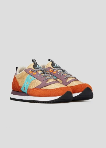 Коричневые всесезонные комбинированные кроссовки jazz peak Saucony