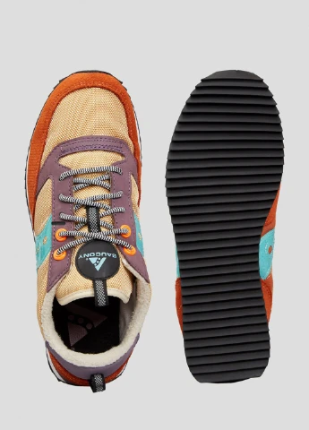 Коричневые всесезонные комбинированные кроссовки jazz peak Saucony