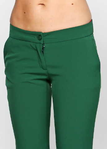 Зеленые кэжуал демисезонные брюки Natali Bolgar