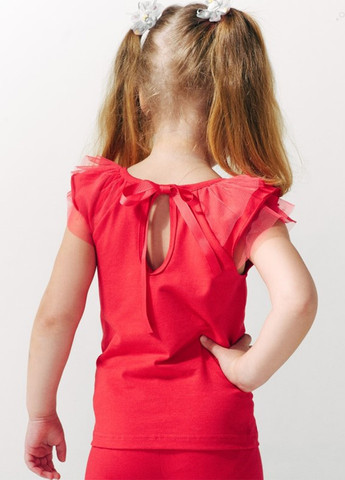 Красная однотонная блузка Smil летняя