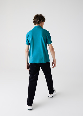 Голубой футболка-поло для мужчин Lacoste однотонная