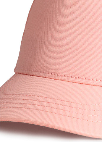 Кепка H&M однотонная светло-розовая кэжуал