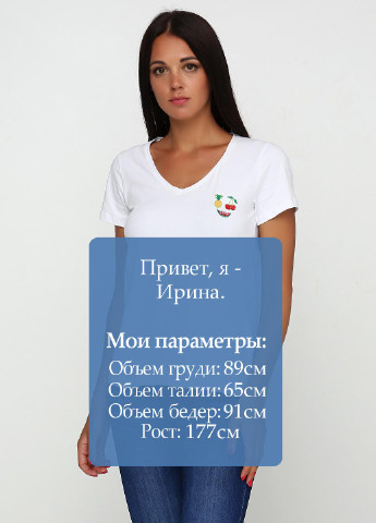 Белая летняя футболка MAKSYMIV