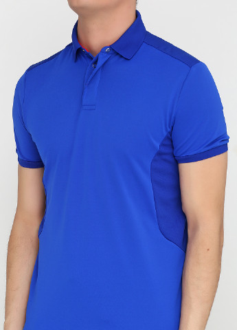 Синяя футболка-поло для мужчин Ralph Lauren однотонная