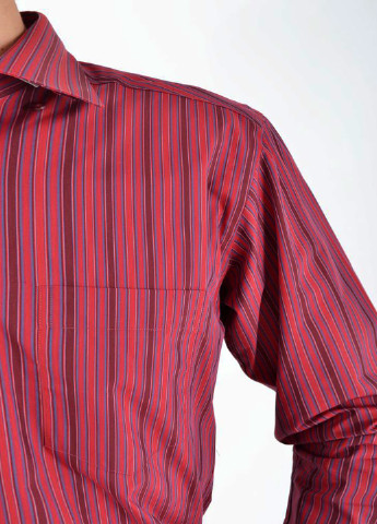 Красная кэжуал рубашка в полоску Ager с длинным рукавом