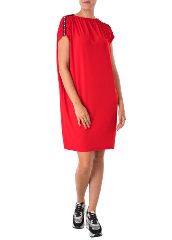 Красное кэжуал платье Miss Miss однотонное