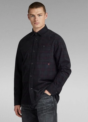Черная кэжуал рубашка в клетку G-Star Raw