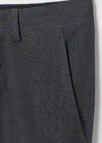 Темно-серые классические демисезонные зауженные брюки H&M