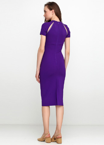 Фіолетова ділова сукня міді Ralph Lauren однотонна