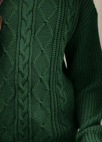 Темно-зелений демісезонний костюм (джемпер, штани) брючний SHEIN