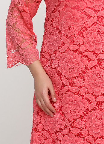 Розовое кэжуал платье на подкладе, а-силуэт Moda однотонное