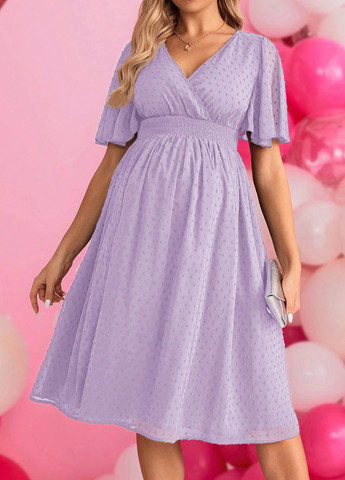 Бузкова кежуал сукня для вагітних в стилі армпір SHEIN однотонна