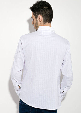 Белая кэжуал рубашка Time of Style с длинным рукавом