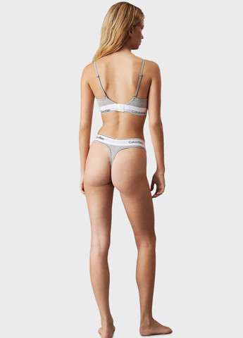 Сірий тріенджел бюстгальтер Calvin Klein без кісточок бавовна