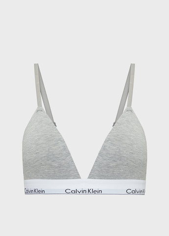 Сірий тріенджел бюстгальтер Calvin Klein без кісточок бавовна