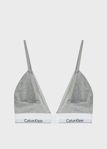 Сірий тріенджел бюстгальтер Calvin Klein без кісточок бавовна