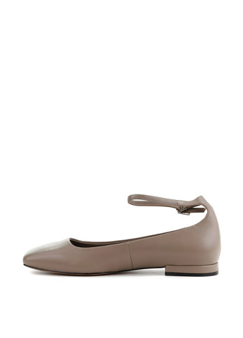 Женские балетки Le'BERDES | бежевые однотонные без декора натуральная кожа (294097548)