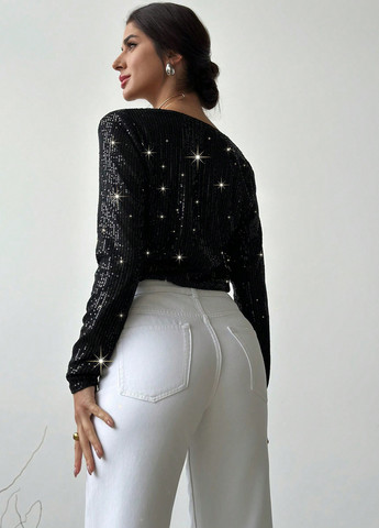 Чёрная блуза SHEIN