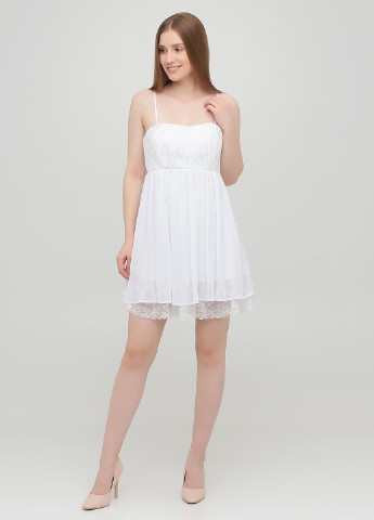 Білий коктейльна сукня кльош NLY однотонна