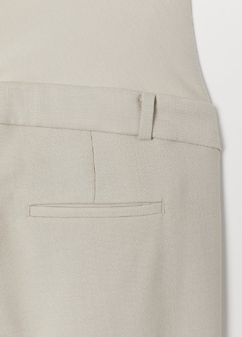 Штани для вагітних H&M завужені однотонні сіро-бежеві кежуали бавовна