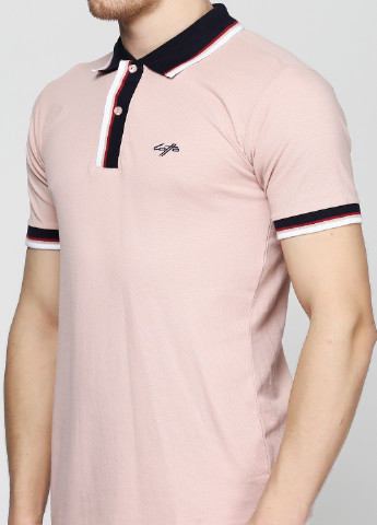 Светло-розовая футболка-поло для мужчин Lotto