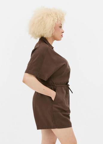 Комбінезон Primark комбінезон-шорти однотонний коричневий кежуал ліоцелл