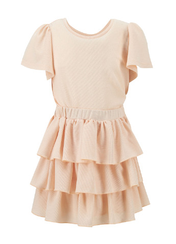 Светло-розовый летний комплект(юбка, футболка) DeFacto