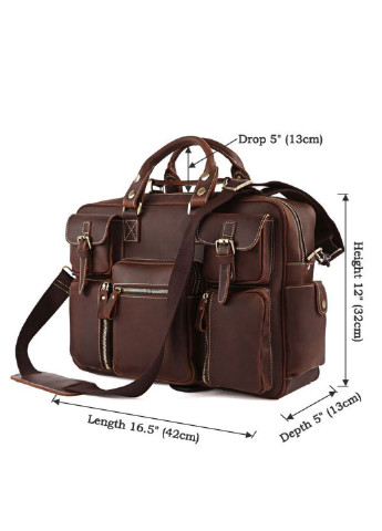 Мужская кожаная сумка 43х31х13 см Vintage (253490662)