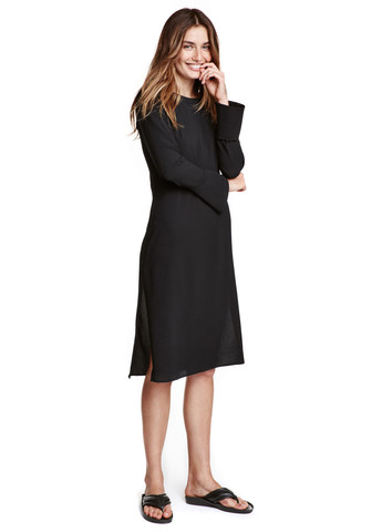 Чорна кежуал сукня H&M однотонна