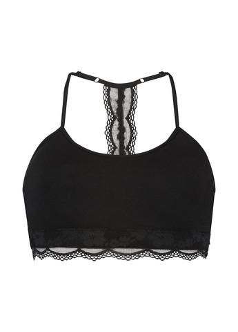 Чёрный топ бюстгальтер Hunkemoller без косточек полиамид