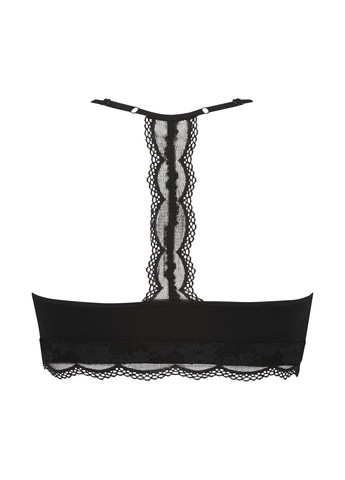 Чёрный топ бюстгальтер Hunkemoller без косточек полиамид