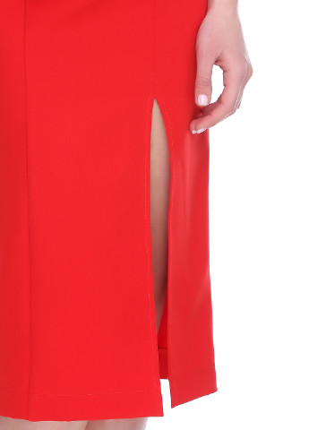 Красное коктейльное платье миди Kseniya Litvynska однотонное