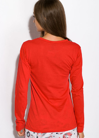 Красная всесезон пижама (лонгслив, брюки) лонгслив + брюки Time of Style
