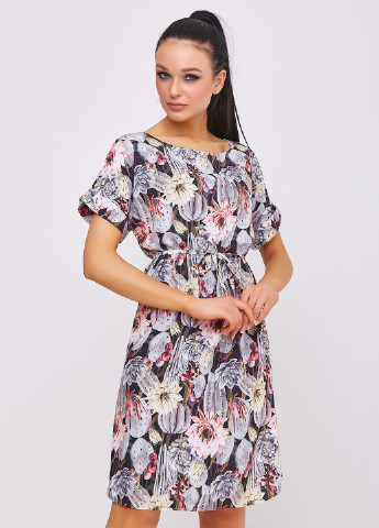Комбинированное кэжуал платье ST-Seventeen с цветочным принтом