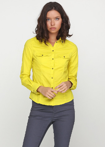 Желтая демисезонная блуза Only